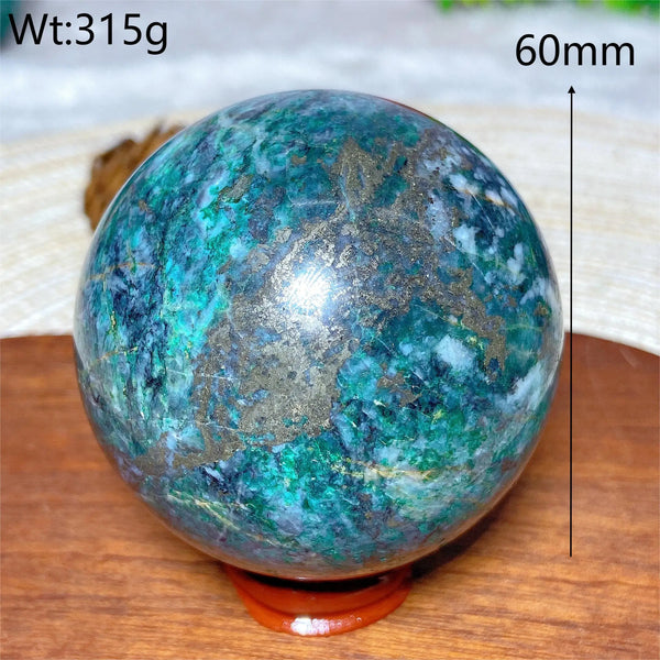 Green Jasper Pyrite Ball-ToShay.org