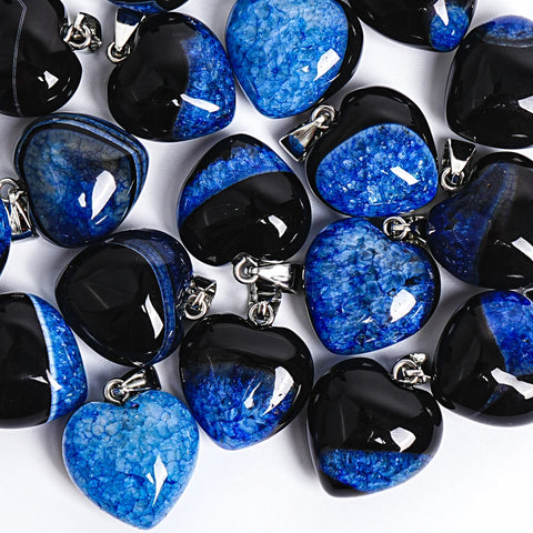Blue Black Agate Hearts-ToShay.org
