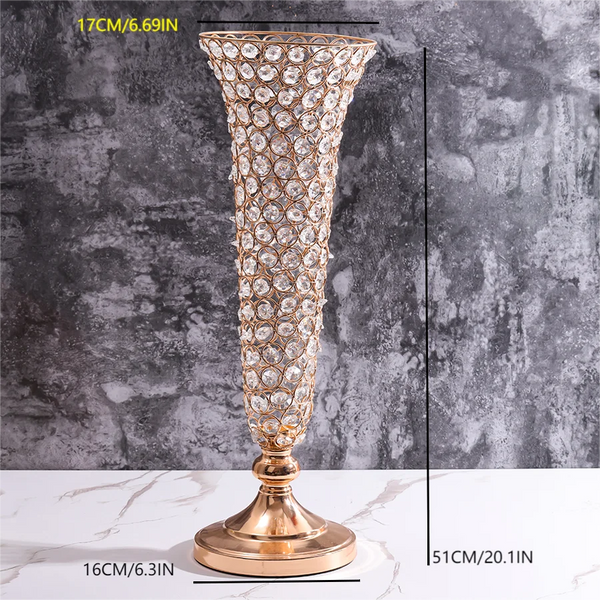 Crystal Bead Flower Vase-ToShay.org