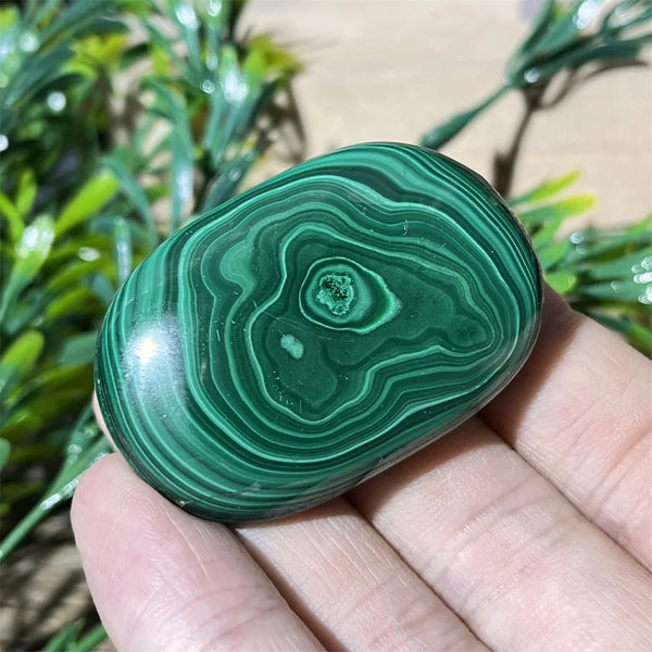 Green Malachite Palm Stone-ToShay.org