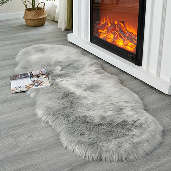 White Faux Fur Rugs-ToShay.org