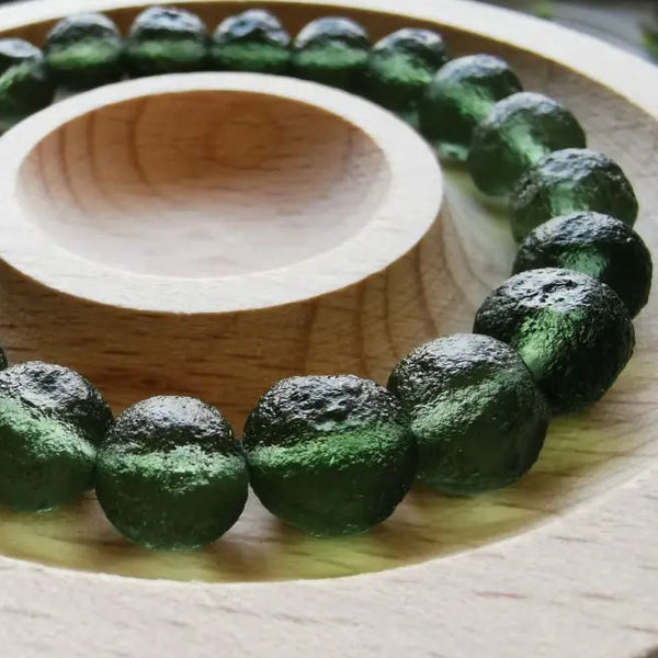 Green Moldavite Meteorite Bracelet-ToShay.org
