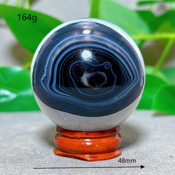 Black Silk Agate Ball-ToShay.org