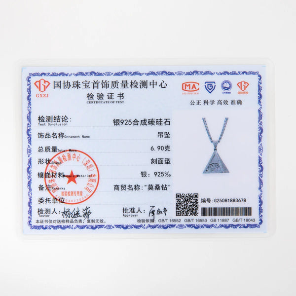 Silver Horus Eye Pyramid Pendant-ToShay.org