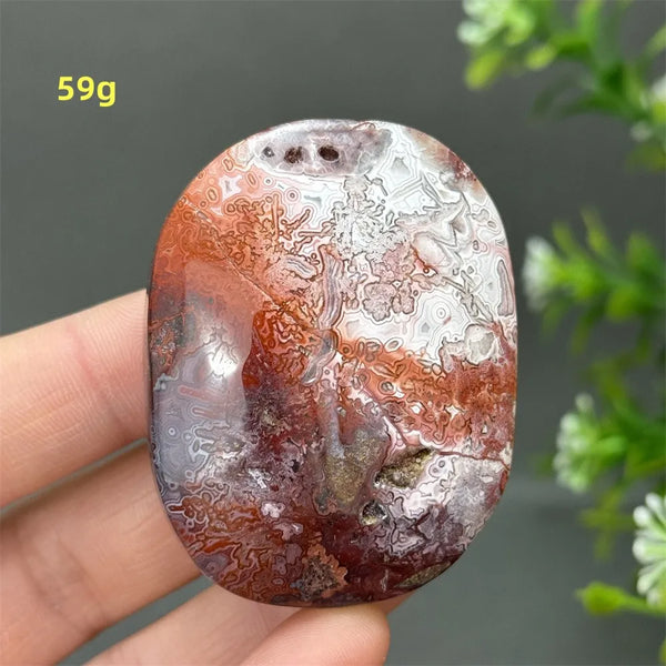 Red Agate Palm Stone-ToShay.org