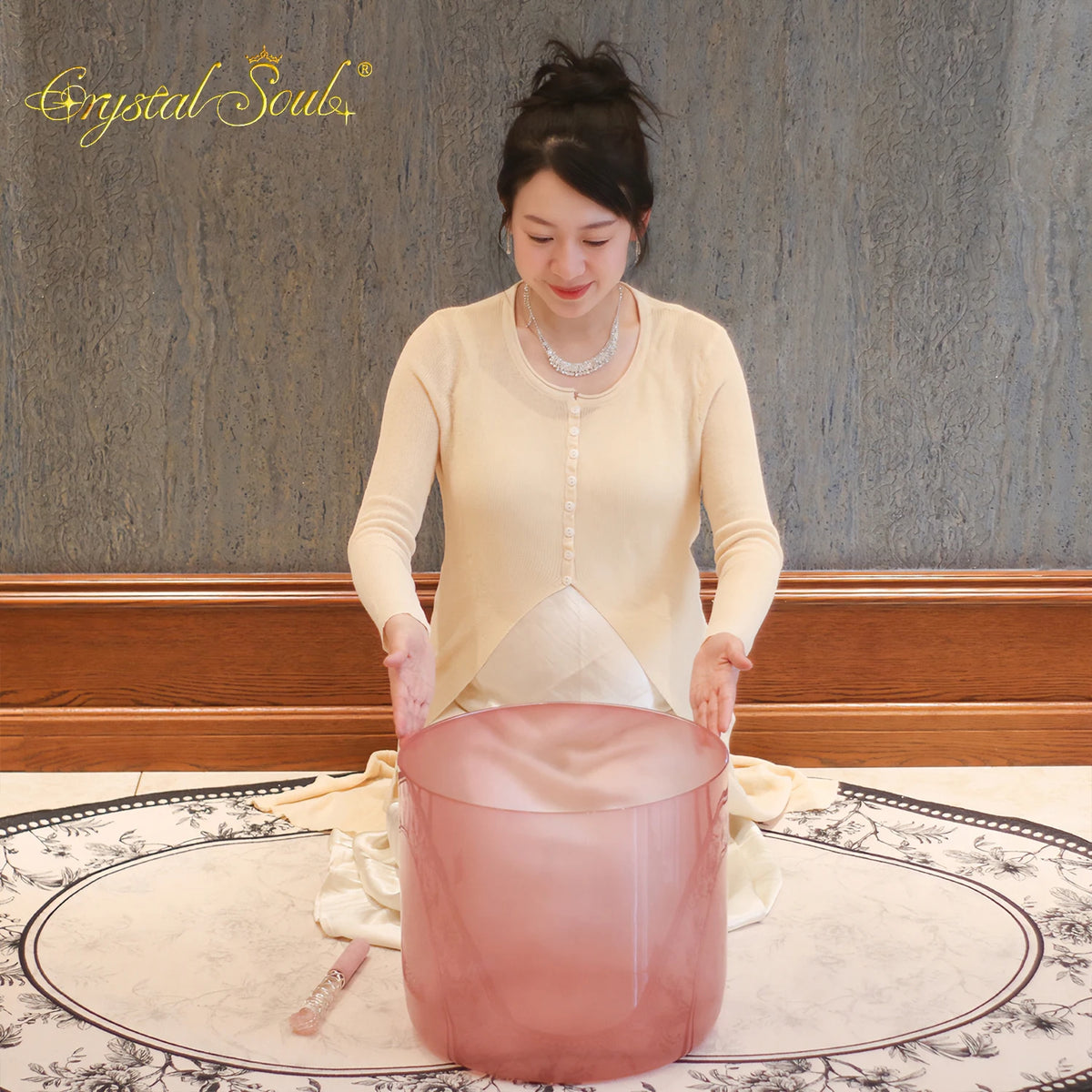 Pink Crystal Singing Bowl-ToShay.org