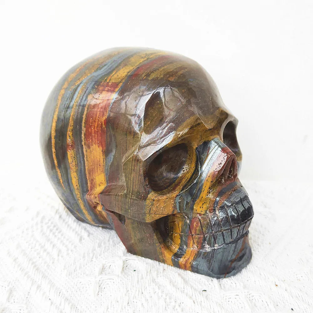 Yellow Tiger Eye Skull-ToShay.org