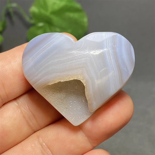 Blue Striped Agate Heart-ToShay.org