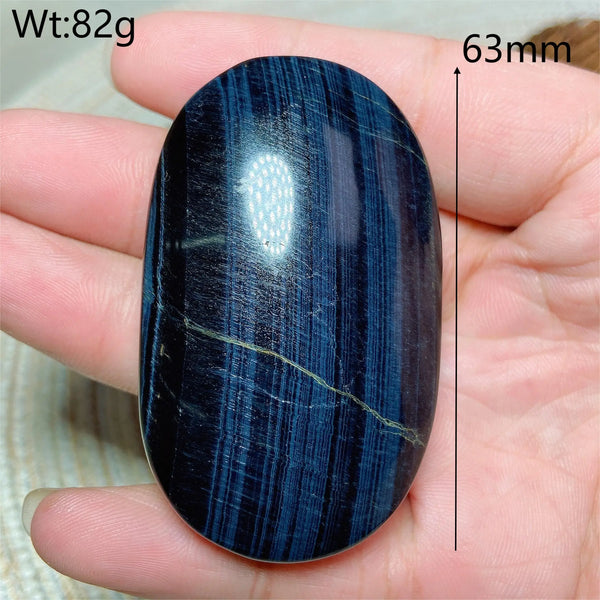 Blue Tiger Eye Palm Stone-ToShay.org