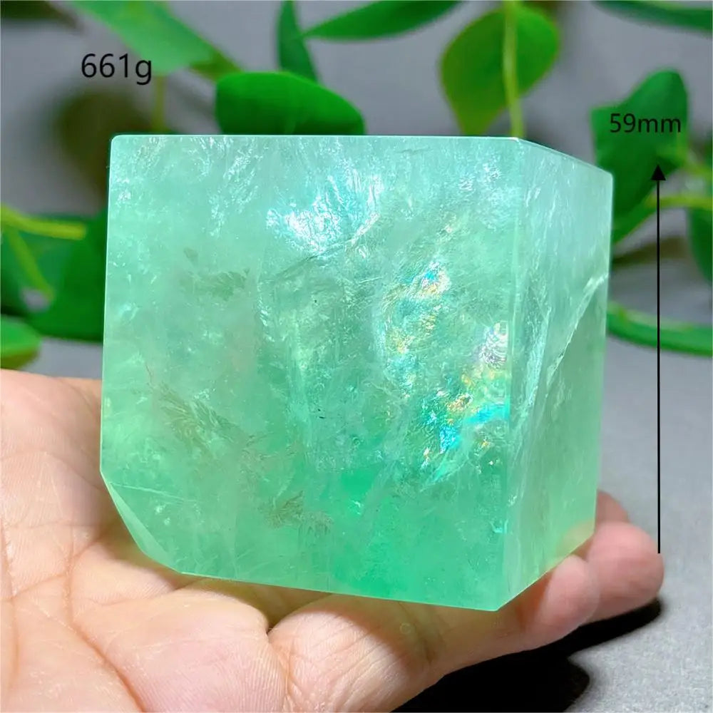Green Fluorite Cube-ToShay.org