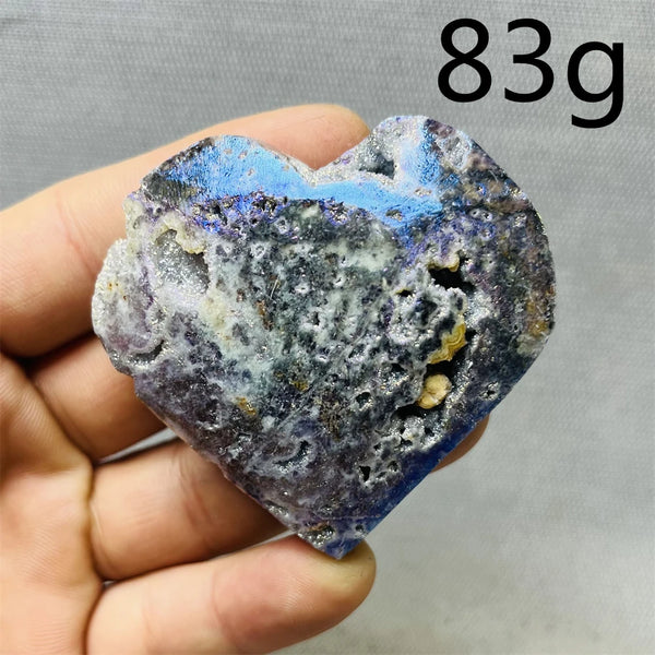 Purple Sphalerite Geode Heart-ToShay.org