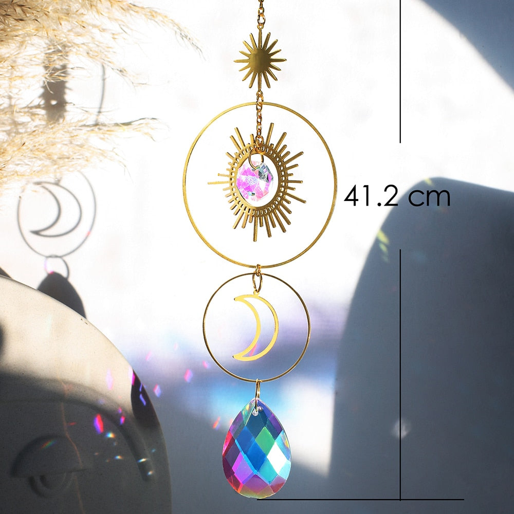 Sun Moon Crystal Sun Catcher-ToShay.org