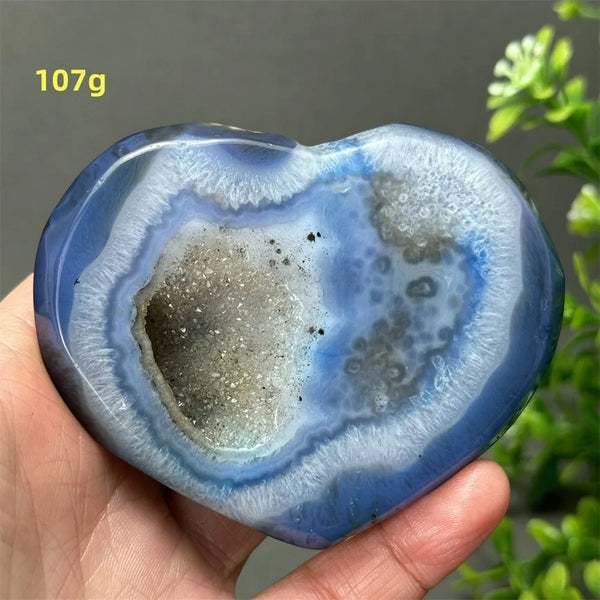 Blue Agate Geode Heart-ToShay.org