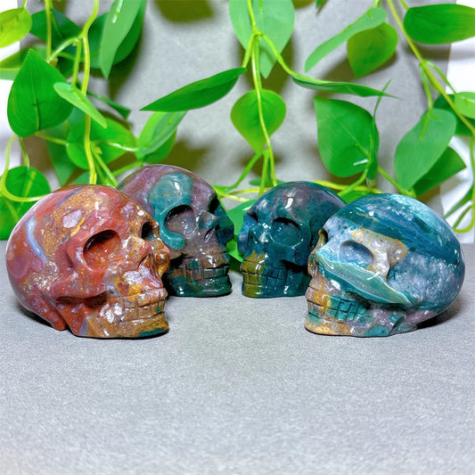 Blue Ocean Jasper Skull-ToShay.org