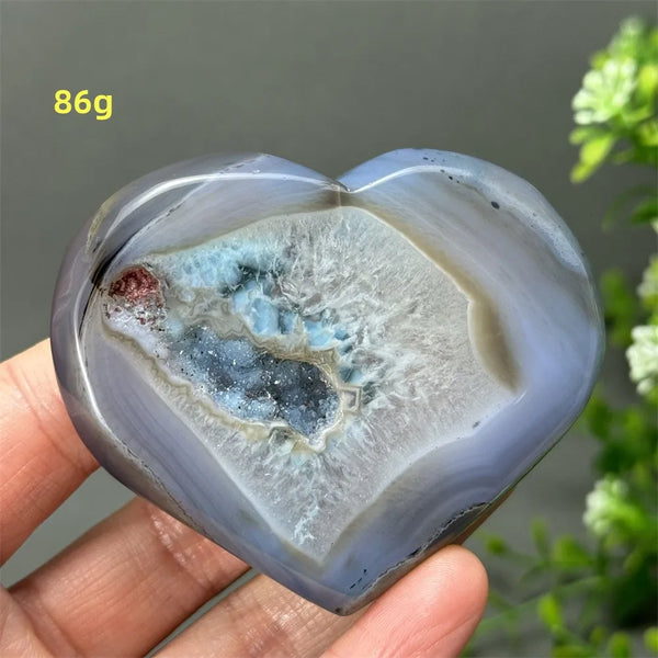 Blue Agate Geode Heart-ToShay.org