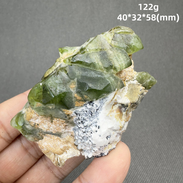 Green Peridot Olivine Crystal-ToShay.org