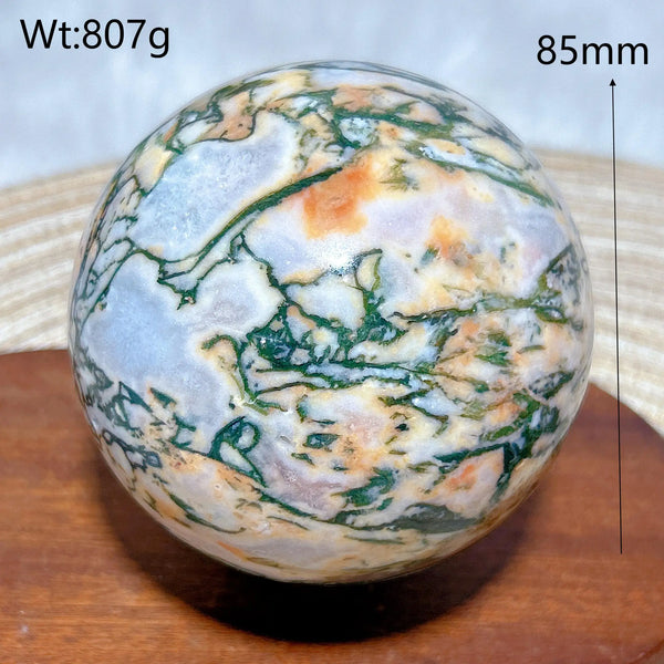 Carnelian Moss Agate Ball-ToShay.org