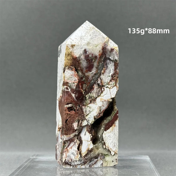 Red White Agate Obelisk-ToShay.org