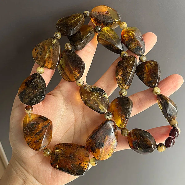 Yellow Amber Necklace-ToShay.org