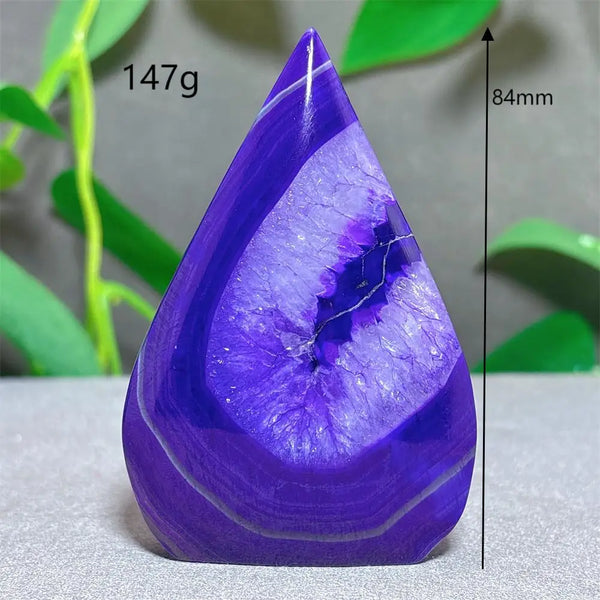 Violet Striped Agate Flame-ToShay.org