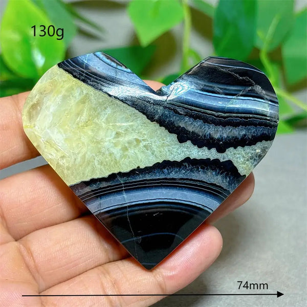 Black Silk Agate Heart-ToShay.org