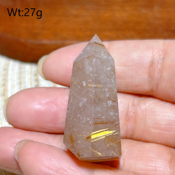 Gold Rutilated Crystal Point-ToShay.org