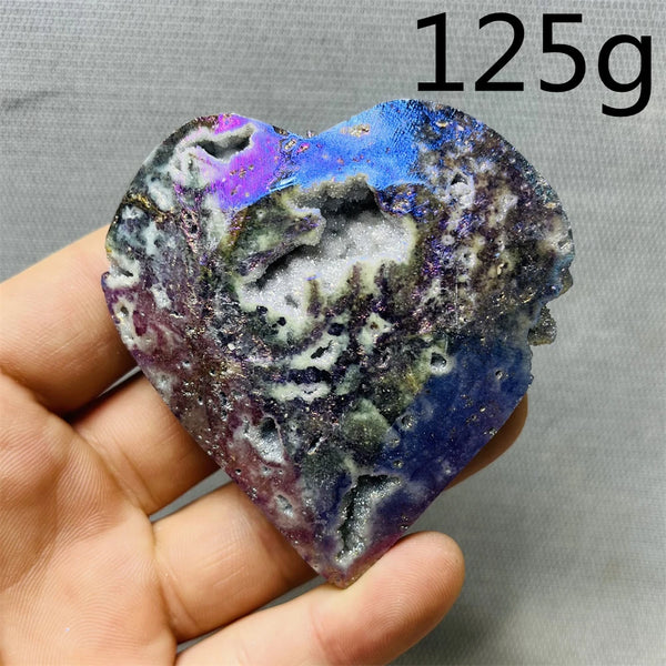 Purple Sphalerite Geode Heart-ToShay.org
