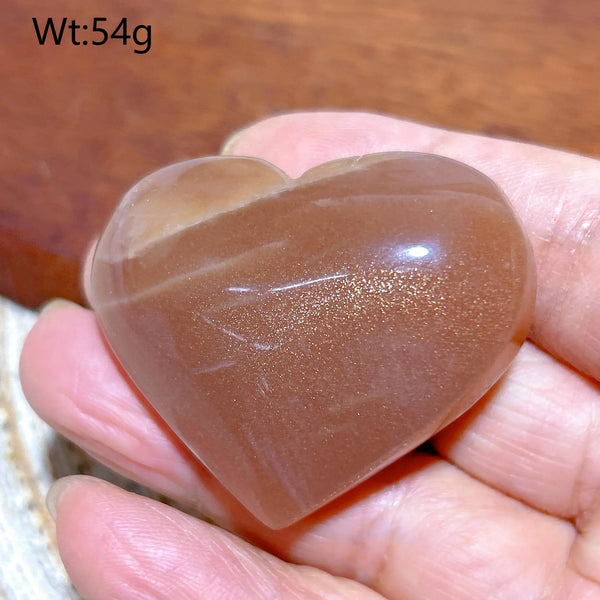 Orange Peach Moonstone Heart-ToShay.org