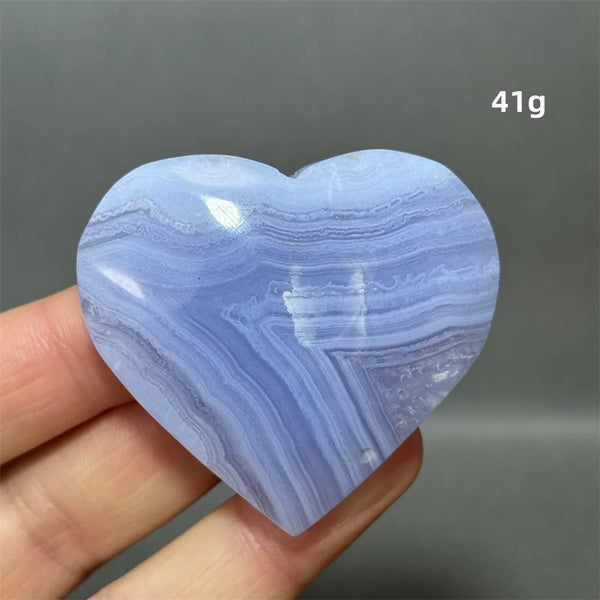 Blue Lace Crystal Heart-ToShay.org