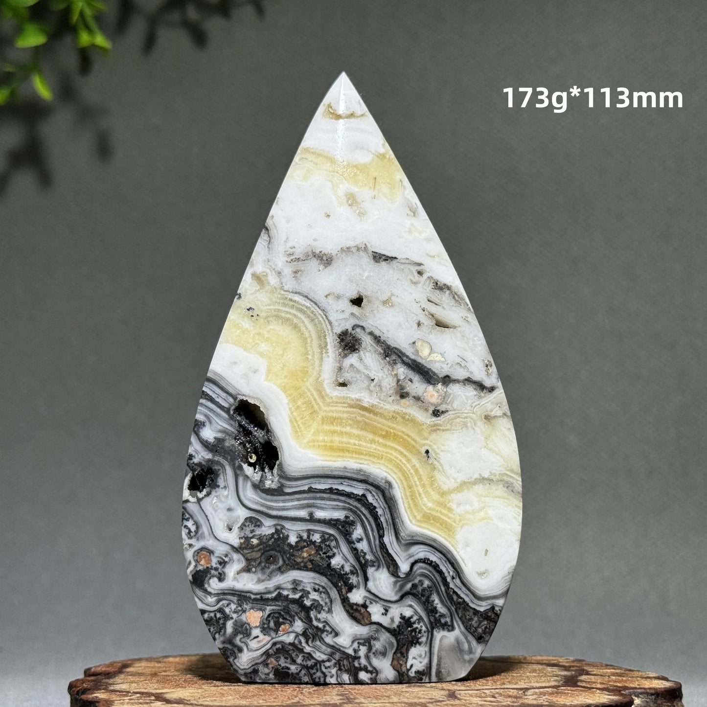 Grey Stripe Agate Torch-ToShay.org