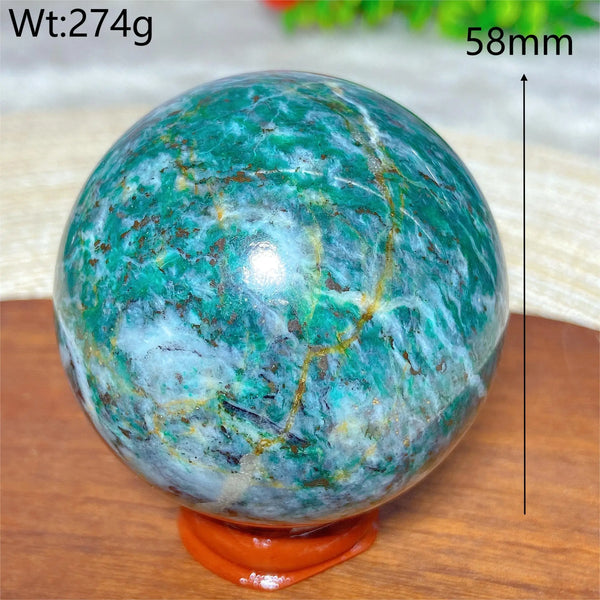 Green Jasper Pyrite Ball-ToShay.org