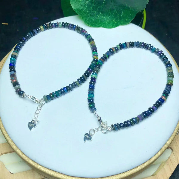 Black Opal Bead Bracelet-ToShay.org