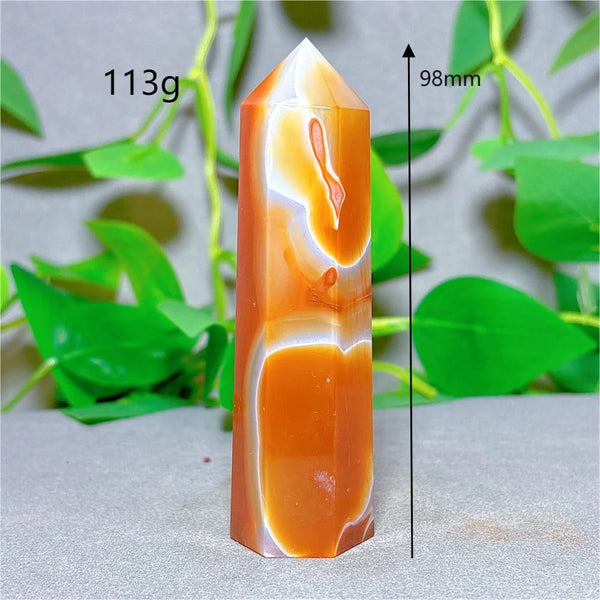 Orange Carnelian Quartz Tower-ToShay.org
