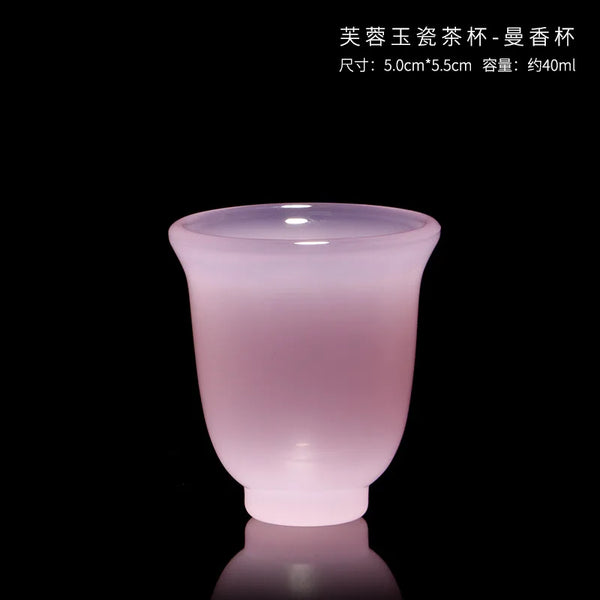Pink Jade Porcelain Teacup-ToShay.org