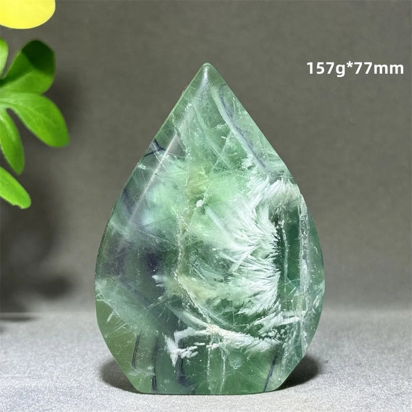 Green Feather Fluorite Torch-ToShay.org