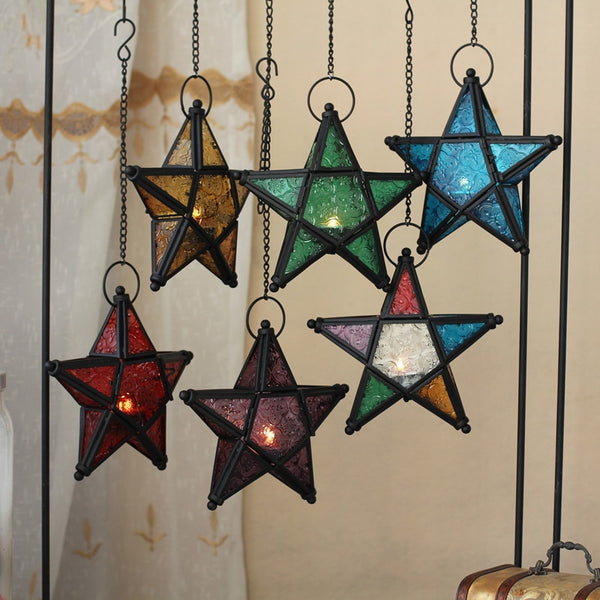 Stained Glass Candle Lantern-ToShay.org