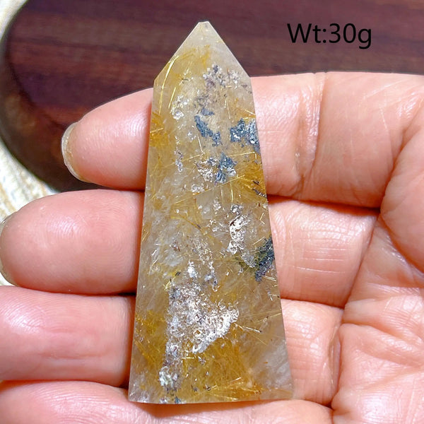 Gold Rutilated Crystal Point-ToShay.org