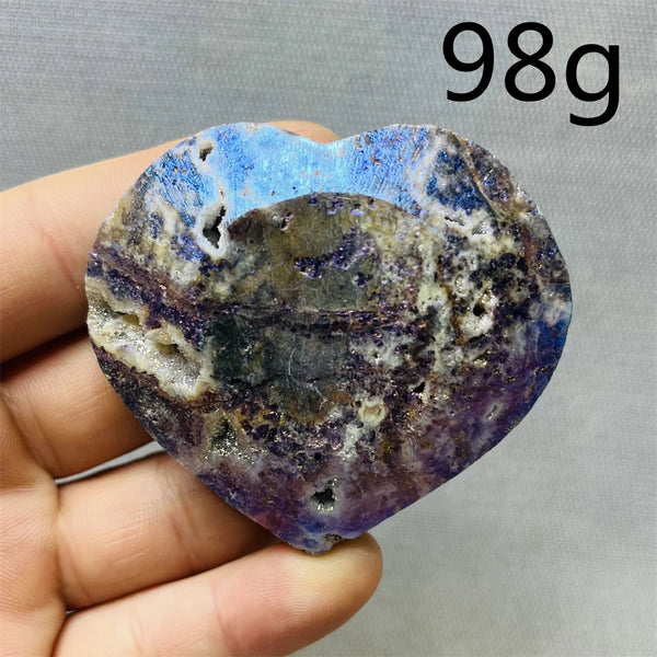 Purple Sphalerite Geode Heart-ToShay.org