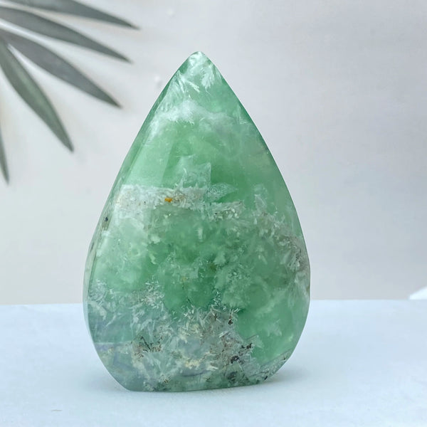 Green Feather Fluorite Torch-ToShay.org
