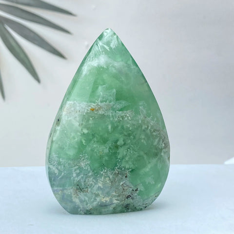 Green Feather Fluorite Torch-ToShay.org