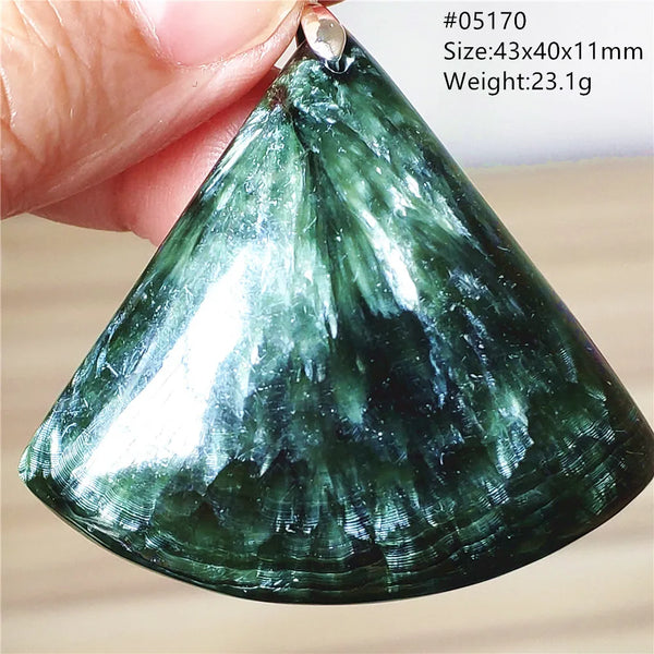 Green Seraphinite Pendant-ToShay.org