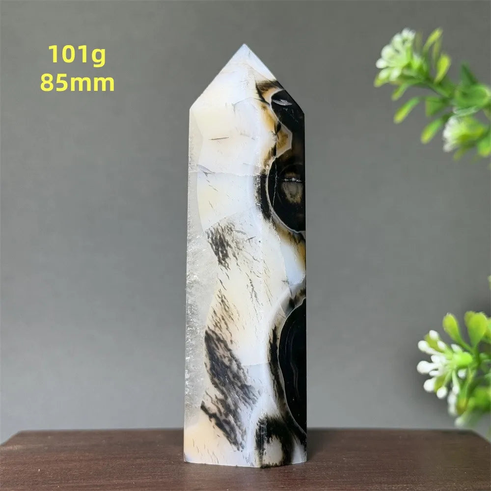 Black Red Agate Stripe Obelisk-ToShay.org