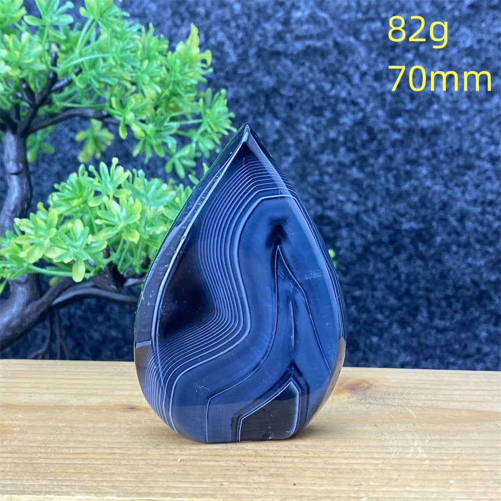 Black Silk Agate Torch-ToShay.org