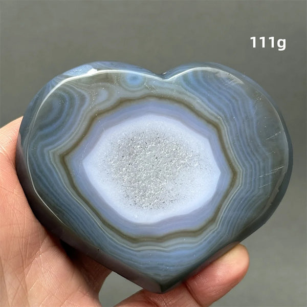 Blue Agate Geode Heart-ToShay.org