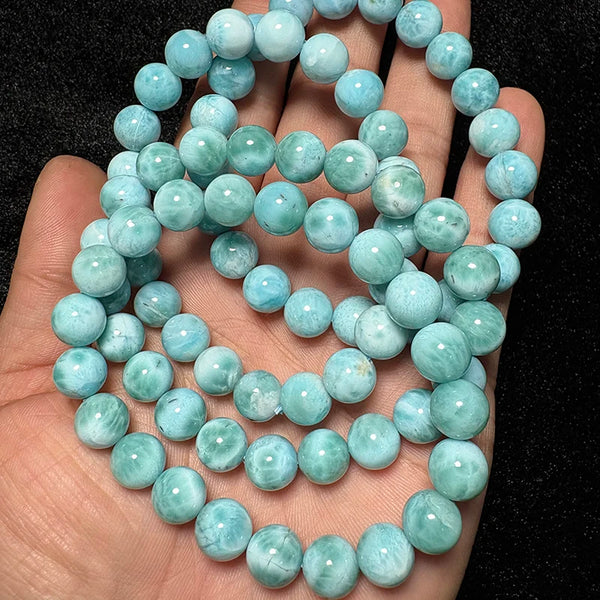Blue Larimar Bead Bracelet-ToShay.org