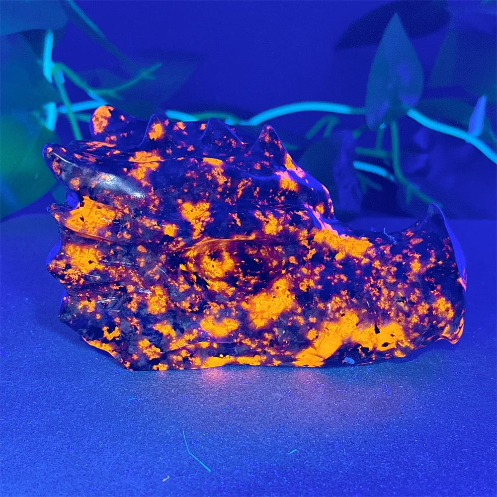 Yooperlite Dragon Head Crystal Natural Stone Quartz Stone Minerals Home Decoration Reiki Craft Gifts Energy Healing Luck Love-ToShay.org