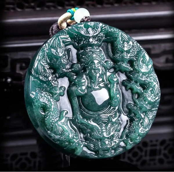 Green Jadeite God of Wealth-ToShay.org