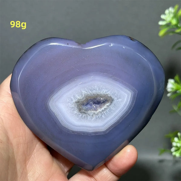 Blue Agate Geode Heart-ToShay.org