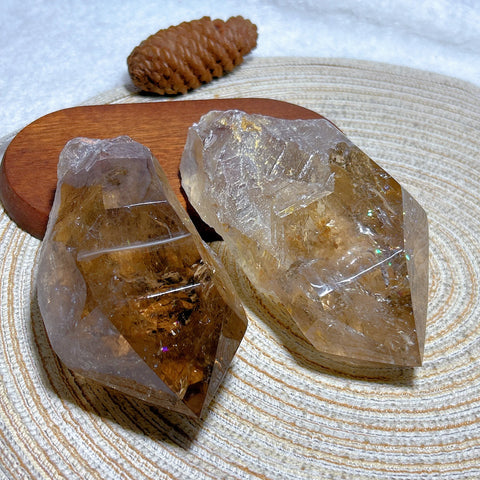 Smokey Rainbow Quartz Wand-ToShay.org