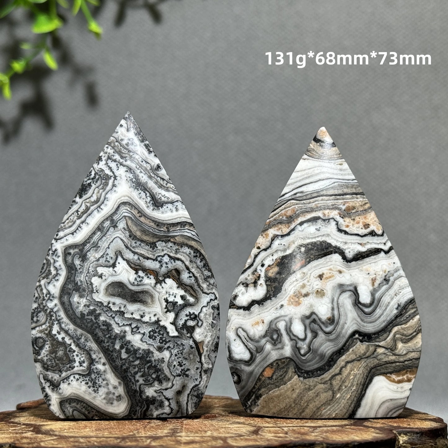 Grey Stripe Agate Torch-ToShay.org